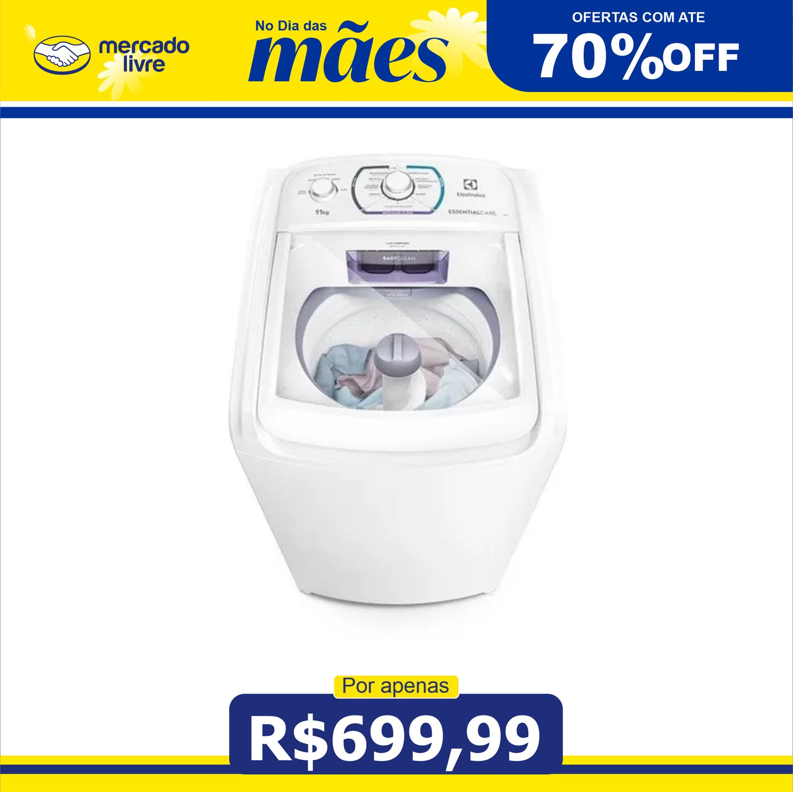Miniatura de Lavadora De Roupas Electrolux Essencial Care 11kg